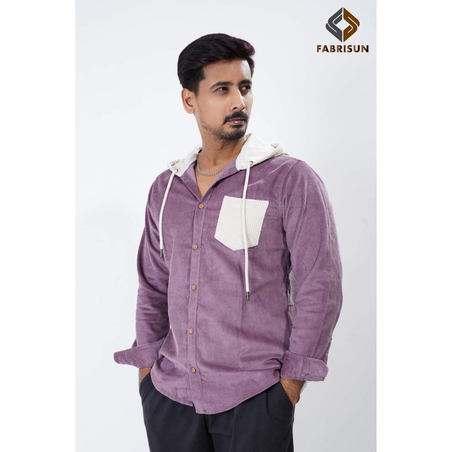 Luxury Full Sleeve Cord Hoodie - Onion