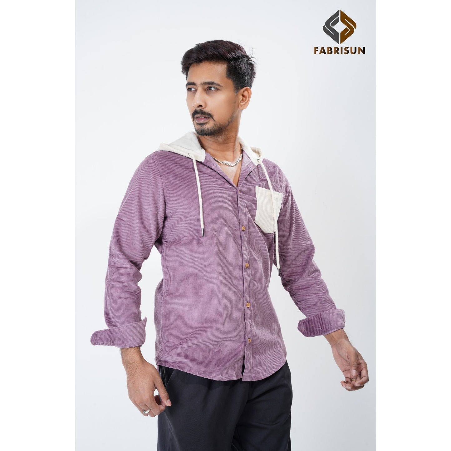 Luxury Full Sleeve Cord Hoodie - Onion